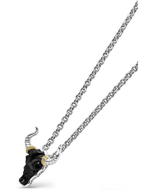 Lagos Black Anthem Bull Pendant Necklace