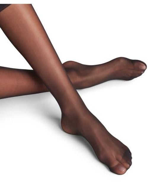 Falke Black Matt Deluxe 20 Denier Sheer Knee High Socks