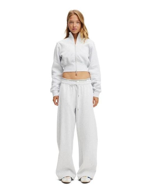 Cotton On White Active Plush Fitted Zip Through