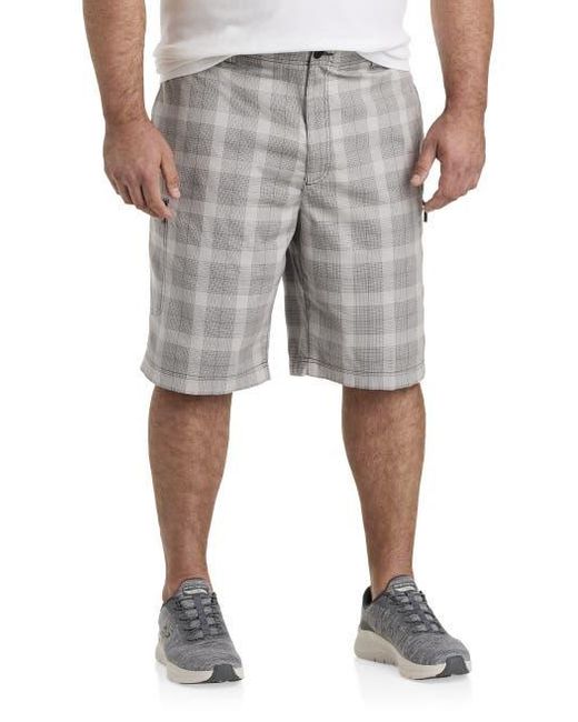 True Nation by DXL Gray Everyday Flex Cargo Shorts for men