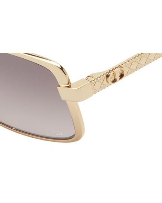 Dior Brown Cannage S2U Rectangular Sunglasses