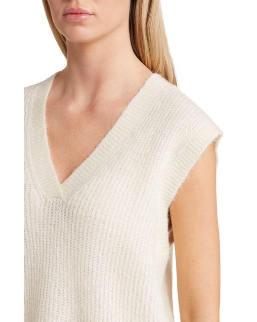 Vero Moda Natural Mili Sleeveless Ribbed Sweater