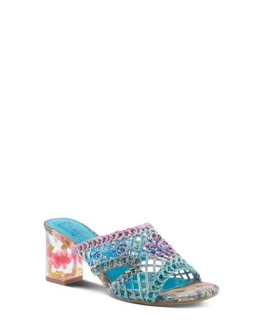 Spring Step Blue Lacyloops Sandal