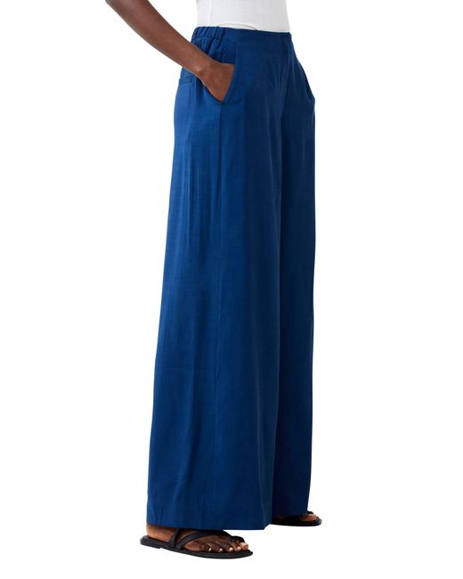French Connection Blue Barbara Wide Leg Pants