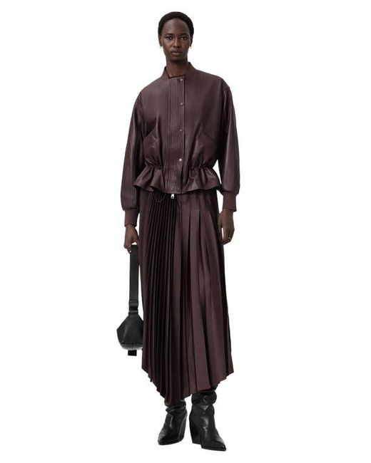 AllSaints Brown Sofi Leather Bomber Jacket