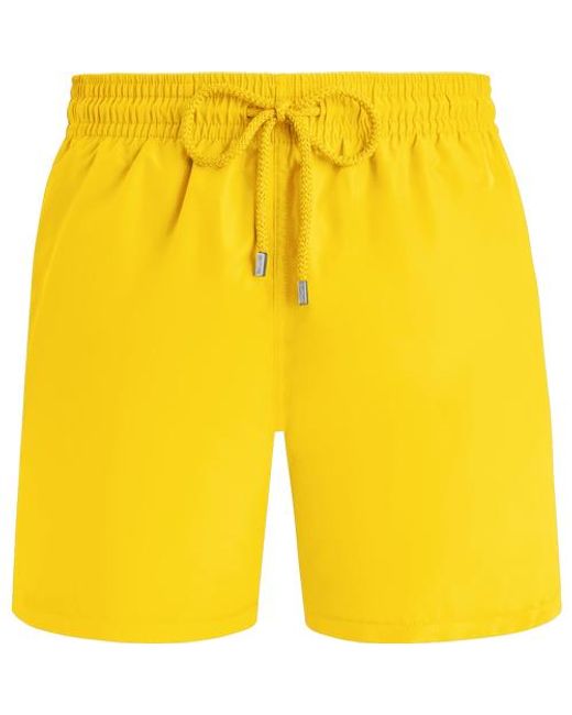 Vilebrequin Yellow Solid Swim Trunks for men