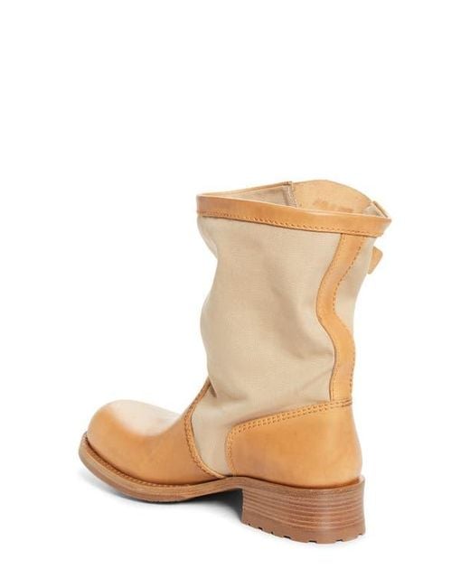 Prada Brown Canvas Boot