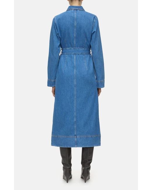 Closed Blue Long Sleeve Denim Midi Shirtdress