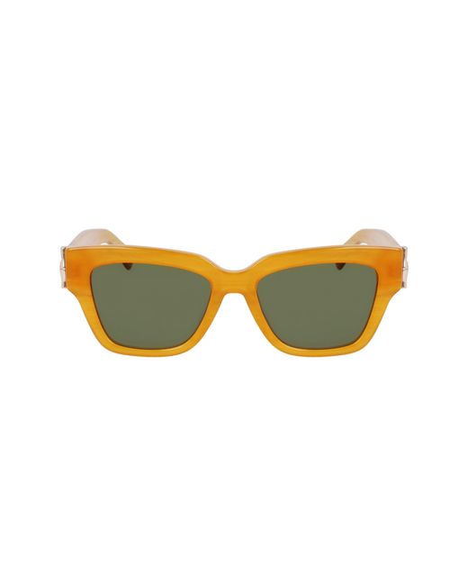 Longchamp Yellow 53Mm Gradient Modified Rectangular Sunglasses