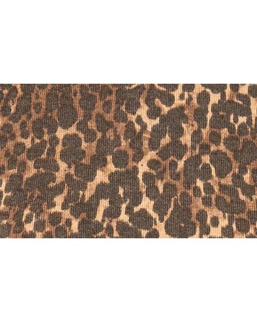 Vince Camuto Gray Leopard Print Sweater Tank