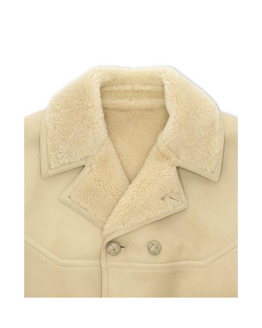 Fortela Natural Shearling Double Breasted Jacket for men