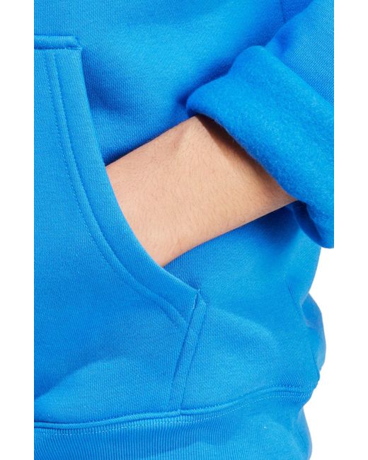 Adidas Originals Blue Essential Cotton Blend Hoodie for men