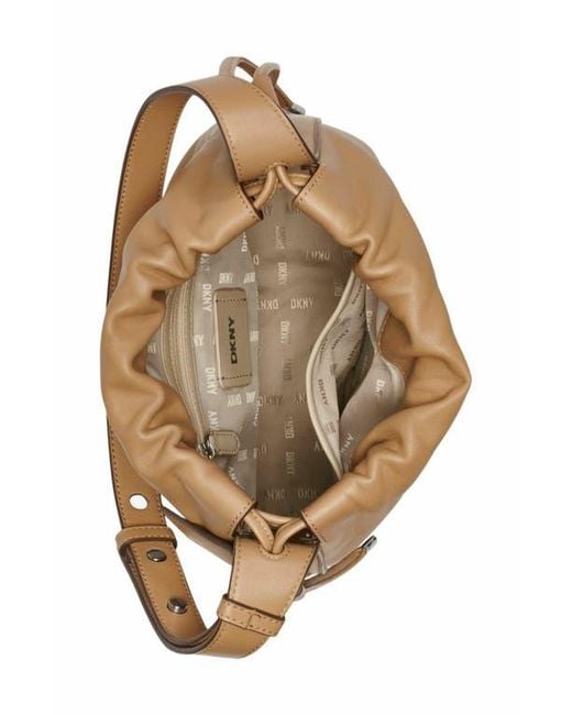DKNY Brown Channing Drawstring Bag