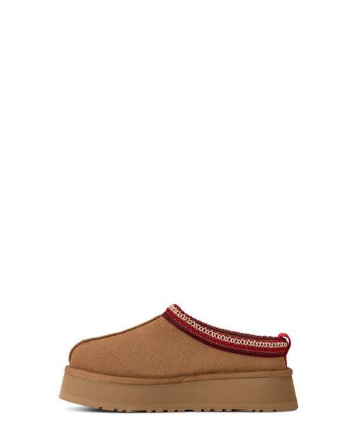 Ugg Brown Tazz Ii Genuine Shearling Lined Platform Slipper