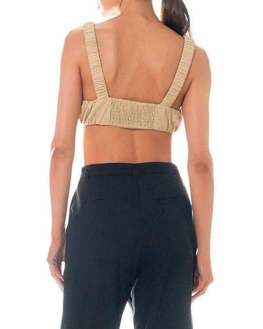 Grey Lab Blue Scrunchie Bra Top