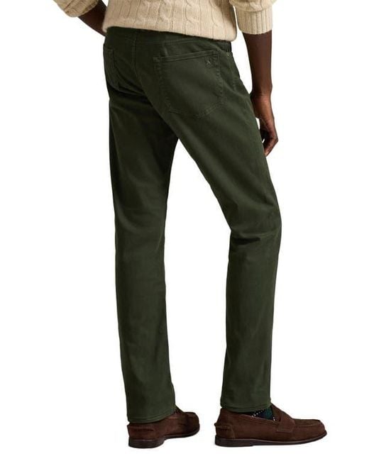 Polo Ralph Lauren Green Sullivan Slim Fit Cotton Stretch Twill 5-Pocket Pants for men