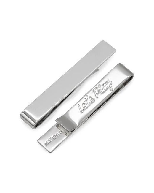 Cufflinks Inc. Metallic Let's Play Hidden Message Tie Bar for men