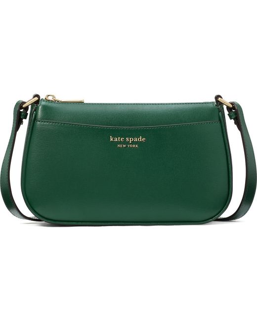 Kate Spade Small Bleecker Saffiano Leather Crossbody Bag in Green Lyst