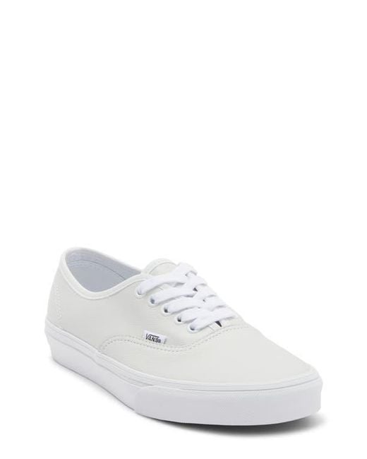 Vans White Authentic Leather Sneaker for men