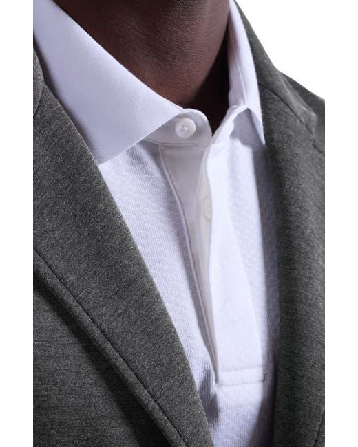 Bugatchi Black Soft Touch Heathered Knit Blazer for men