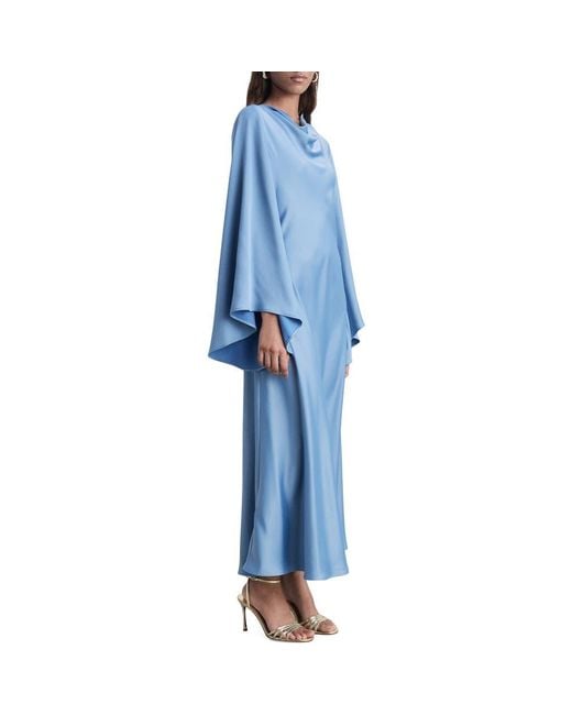 mango light blue dress Asymmetrical wrinkled-effect dress - Women