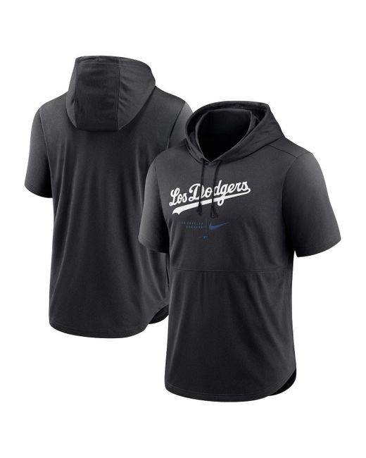 Nike Los Angeles Dodgers City Connect Performance Short Sleeve Pullover Hoodie At Nordstrom in