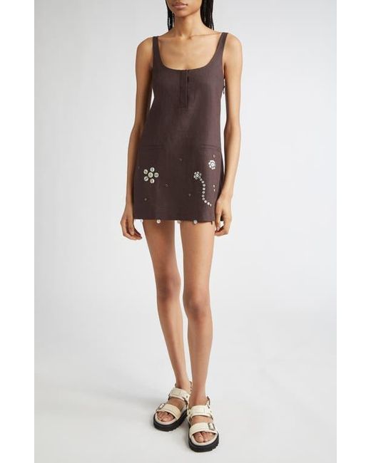 Siedres Black Alites Linen Minidress