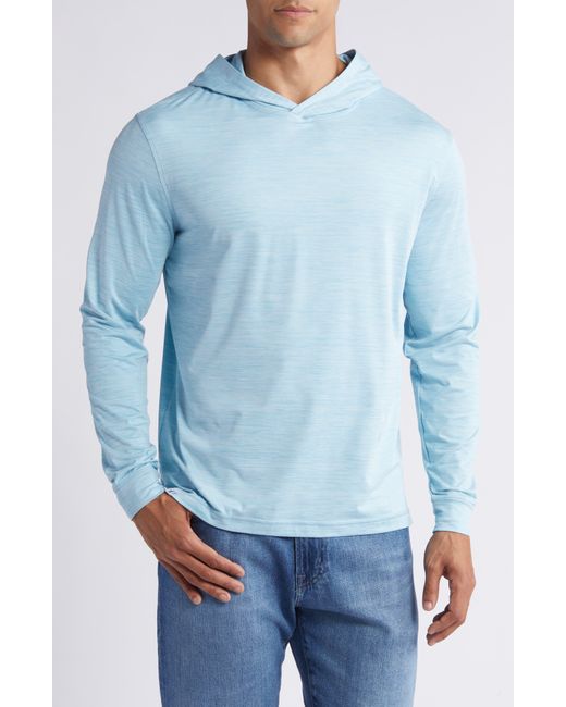 Johnnie-o Blue Talon Prep-formance Long Sleeve Hooded T-shirt for men