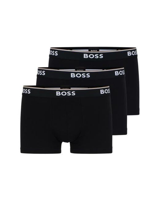 Boss Black 3-Pack Power Stretch Cotton Trunks for men