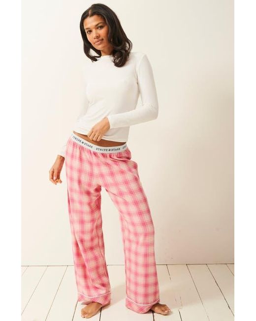 Stripe & Stare Pink Ecovero Pyjama Bottoms