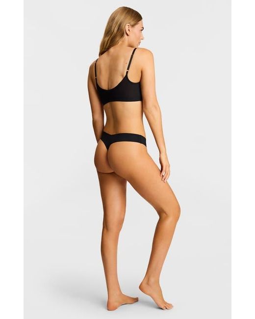 Commando Black Microfiber Thong