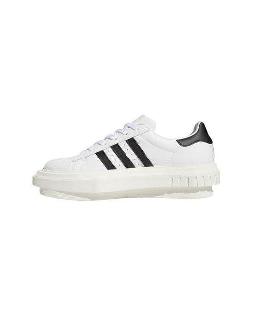 Y-3 Adidas Beyoncé Superstar Platform Sneaker in White | Lyst