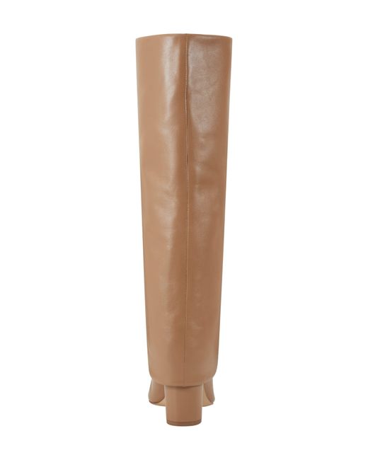 Marc Fisher Brown Leina Foldover Shaft Pointed Toe Knee High Boot