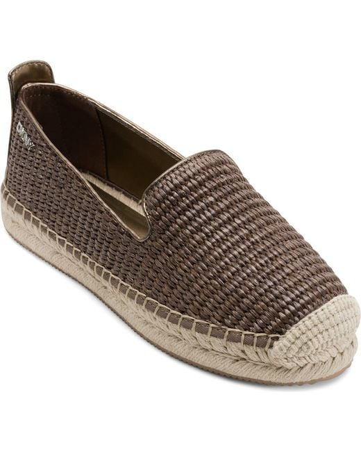 DKNY Brown Mallandra Platform Espadrille Flat