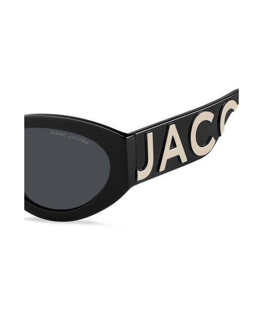 Marc Jacobs Black 54mm Round Sunglasses
