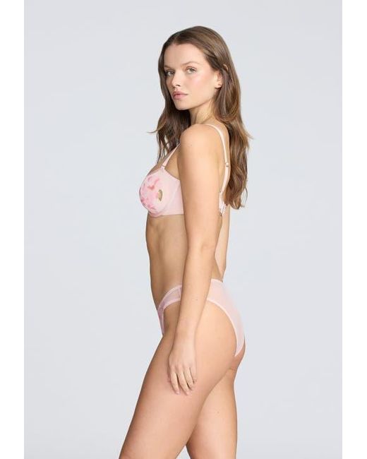 CUUP Pink The Balconette Mesh Underwire Bra