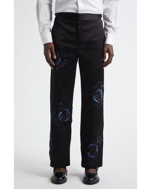 Bode Black Poppy Suiting Trousers for men