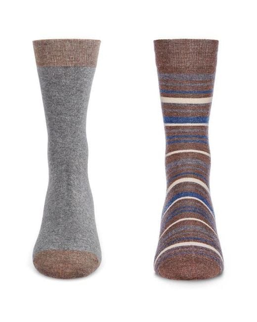 Memoi Black Assorted 2-Pack Crew Socks for men