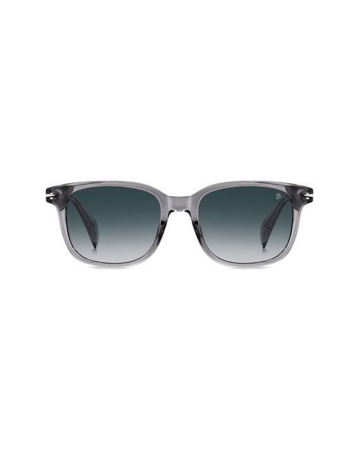 David Beckham Blue 53Mm Rectangular Sunglasses for men