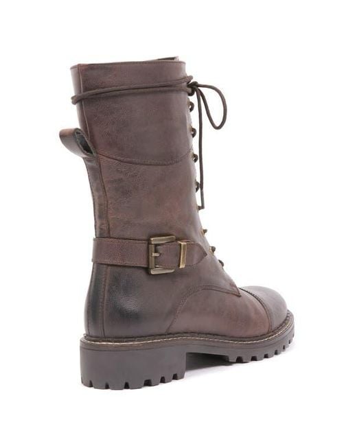 Celtic & Co. Brown Tall Ankle Lace Up Boot