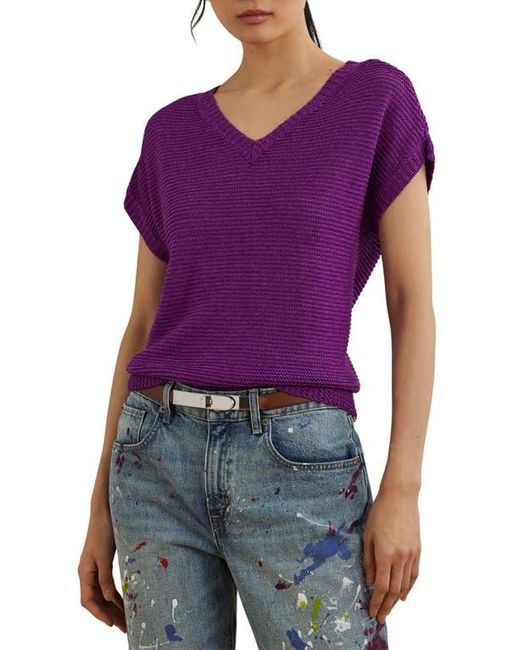 Ralph Lauren Purple Linen Blend Sweater