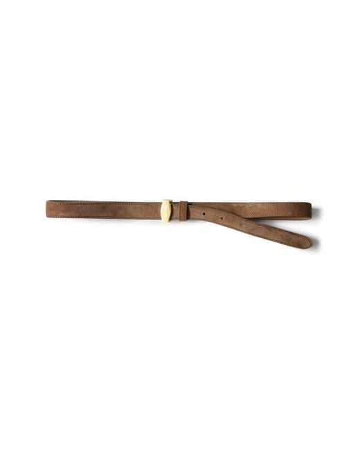 Veronica Beard Brown Dash Suede Belt