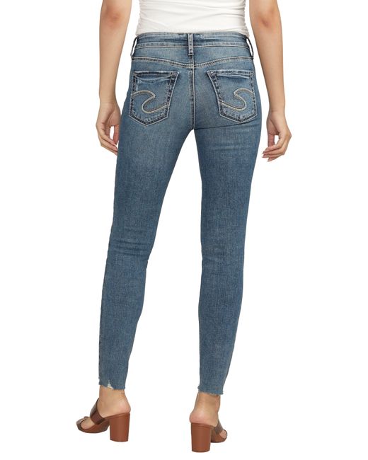 Silver Jeans Co. Blue Suki Curvy Mid Rise Skinny Jeans