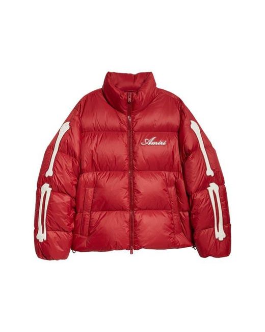Amiri Red Bones Down Puffer Jacket for men