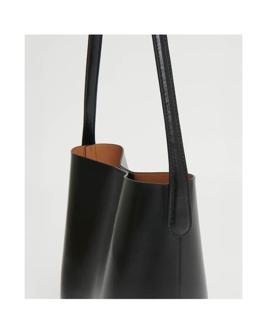 Mansur Gavriel Black Small Everyday Cabas Leather Hobo Bag