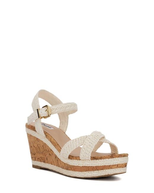 Dune White Kelisa Platform Wedge Sandal