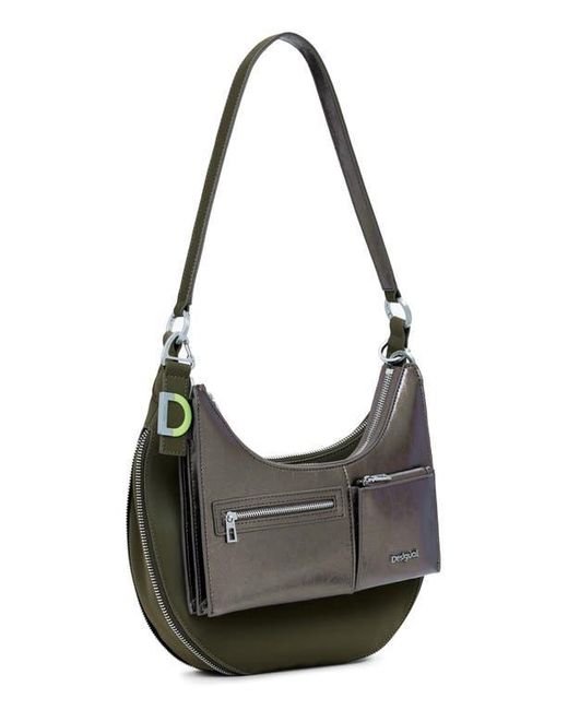 Desigual Gray 2-In1 Shoulder Bag