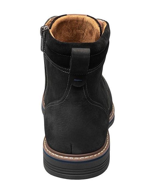 Florsheim Black Norwalk Plain Toe Lace-Up Boot for men