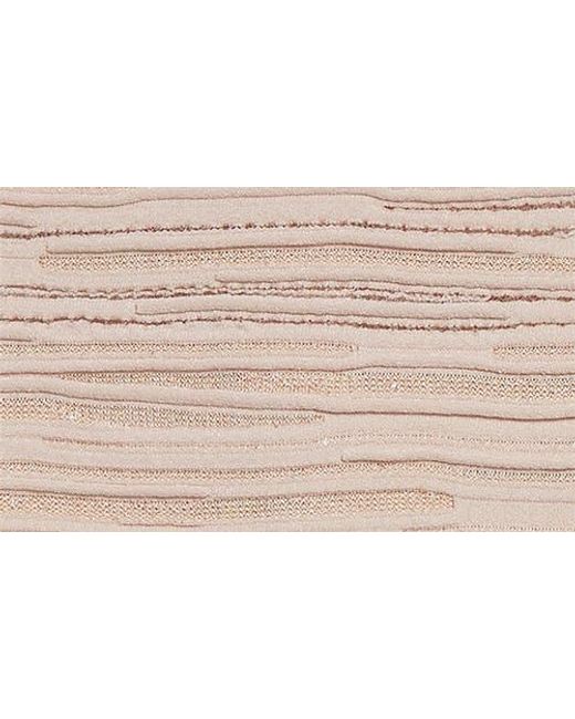 Balmain Natural Textured Stripe Strapless Knit Body-Con Dress