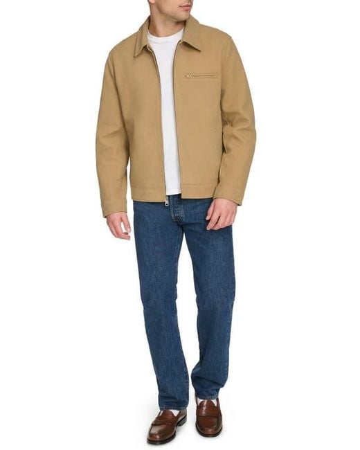 Levi's Natural Mens Faux Leather Laydown Collar Racer Jacket for men